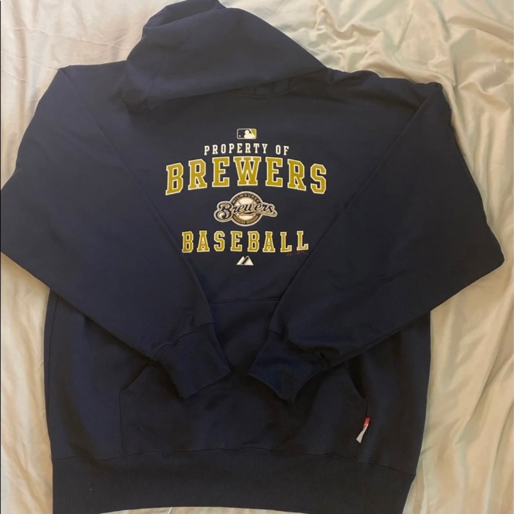 Milwaukee Brewers Hoodie XL Men Blue